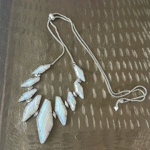 Kendra Scott, silver adjustable necklace